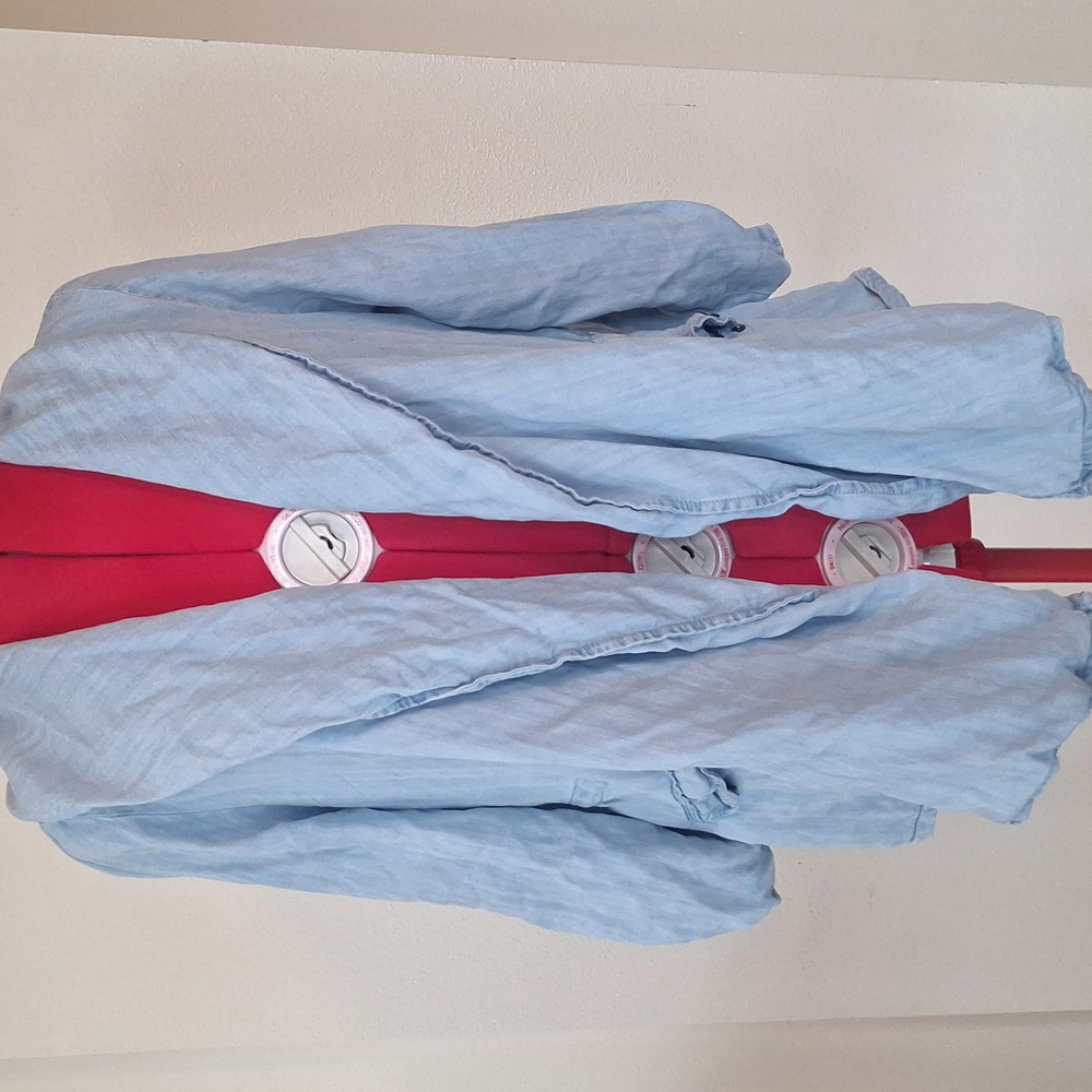 Style & Co. Size PM Faded Blue Thin Denim Jacket